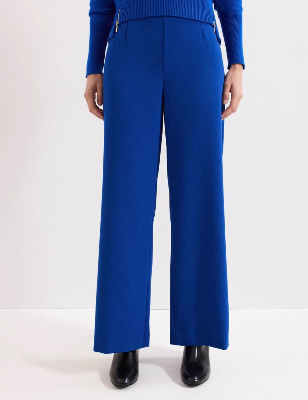 Wide Leg Elasticated Waist Trousers