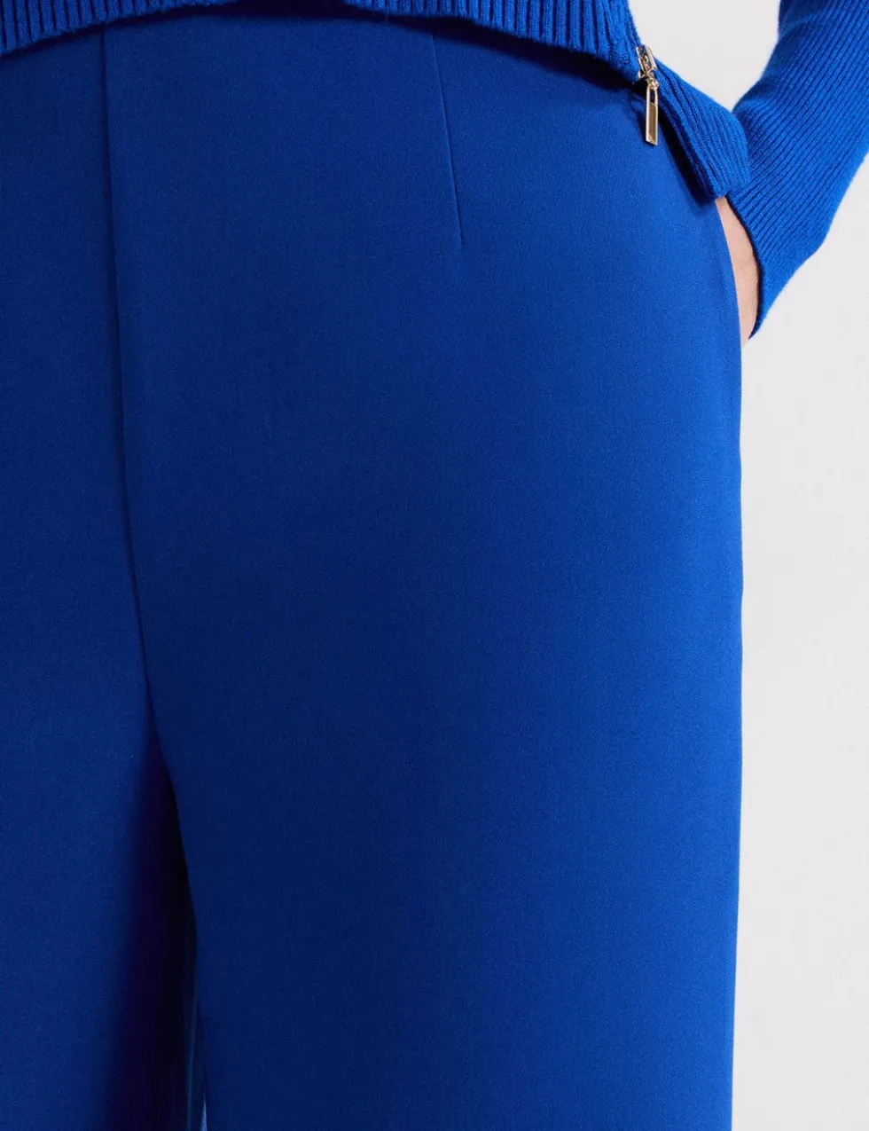 Wide Leg Elasticated Waist Trousers