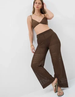 Wide Leg Knitted Trousers
