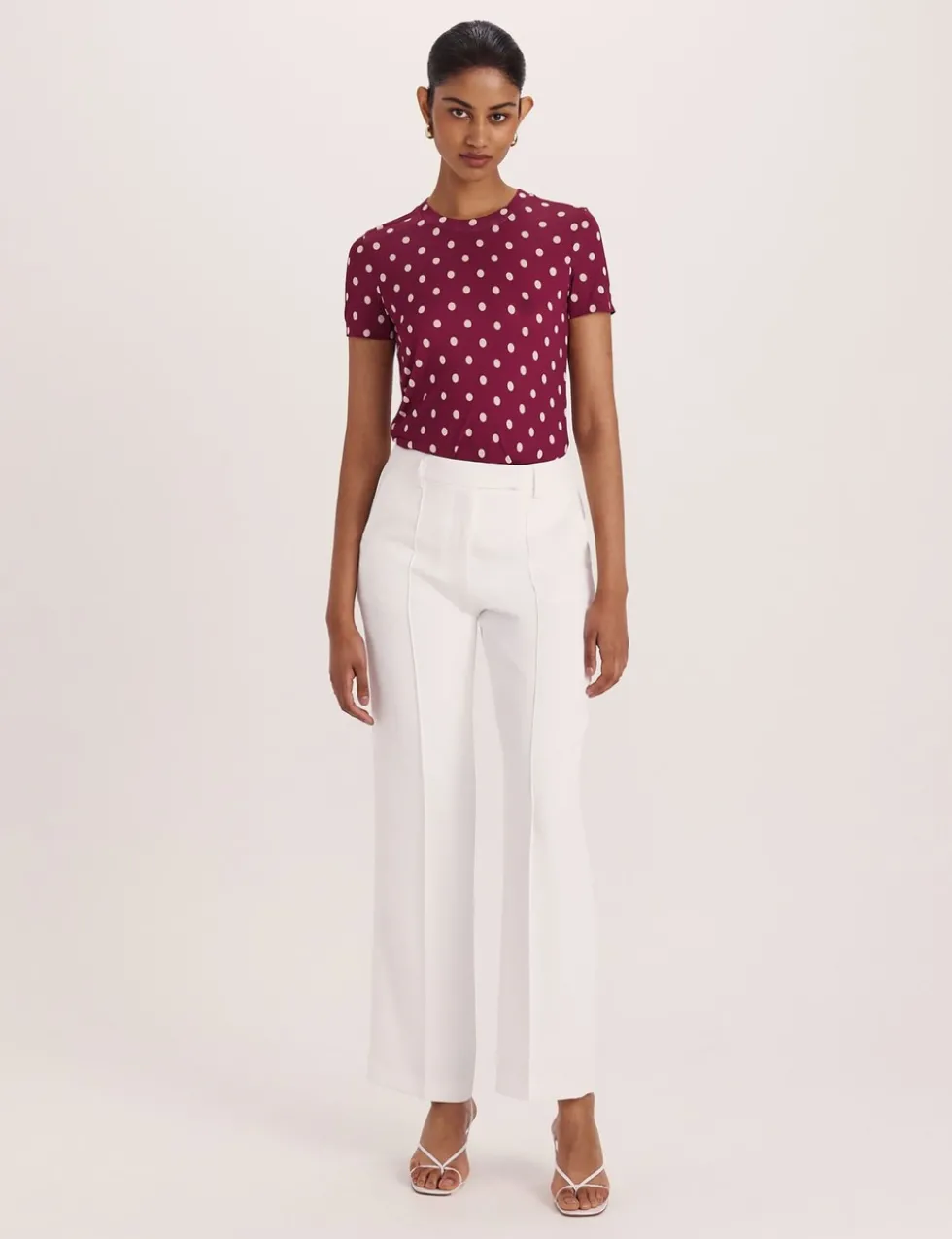 Wide Leg Tailored Trousers
