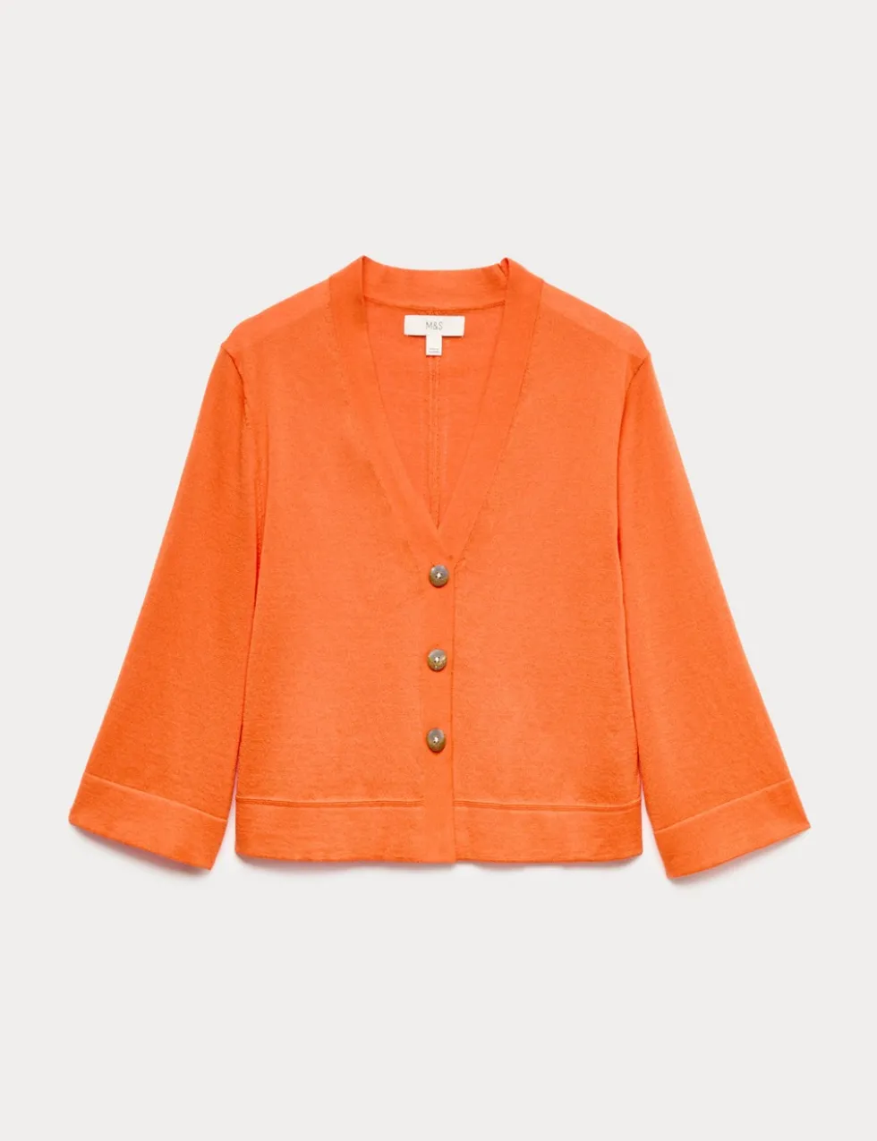 Wide Sleeve Short Length Cardigan