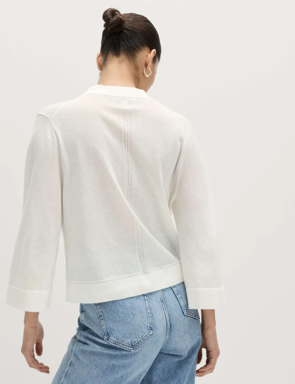 Wide Sleeve Short Length Cardigan