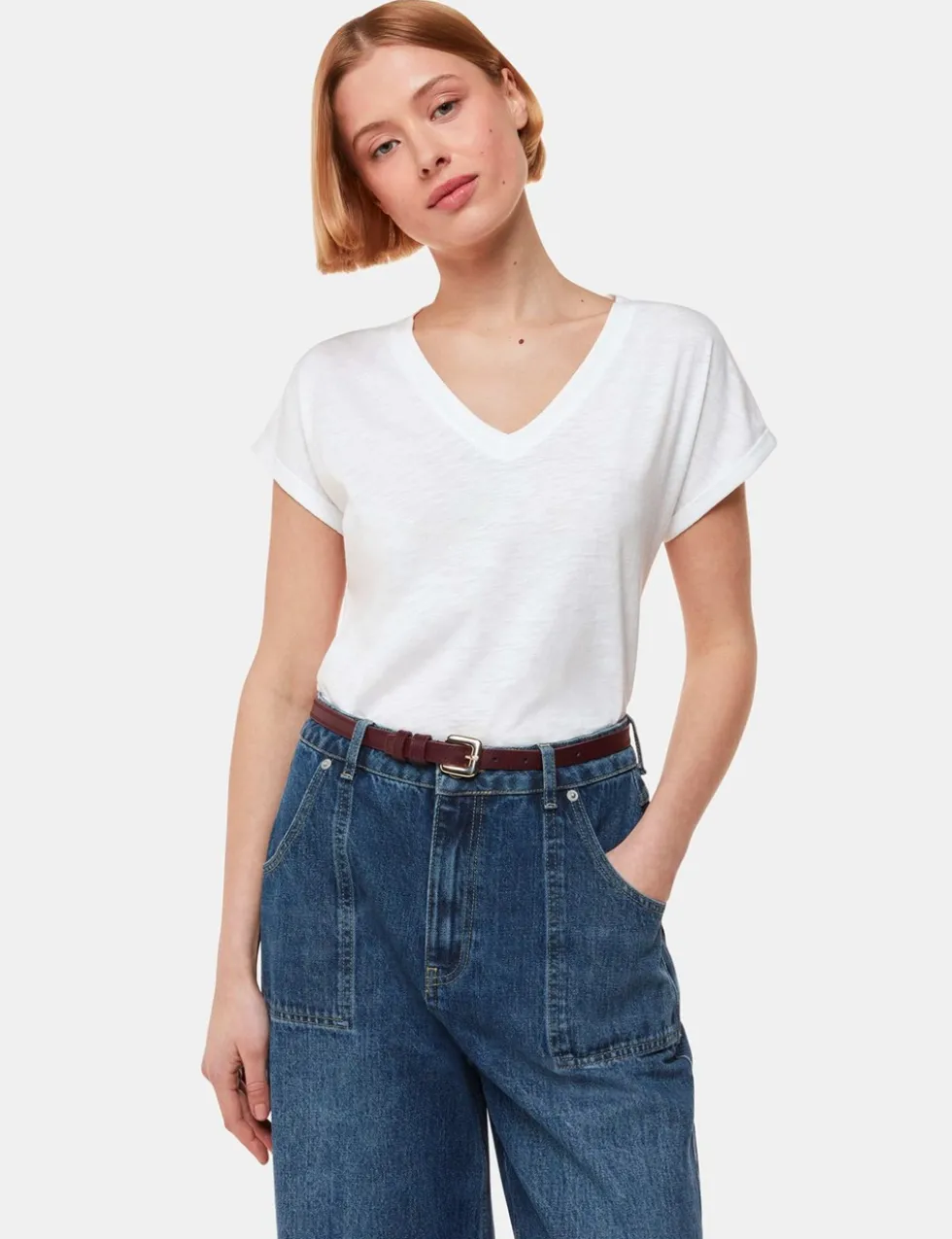 Willa Pure Cotton V-Neck T-Shirt