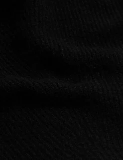Wool Blend 2 In 1 Rib Knit Mini Dress