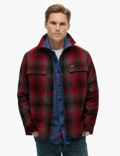 Wool Blend Checked Overshirt