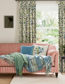 Wool Blend Checked Throw