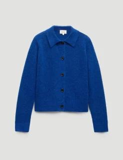 Wool Blend Collared Cardigan