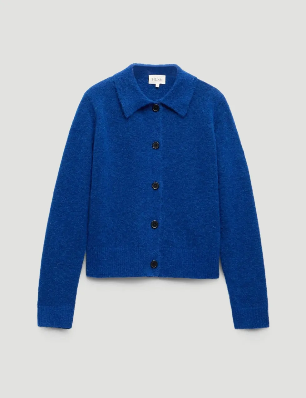 Wool Blend Collared Cardigan