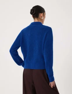 Wool Blend Collared Cardigan