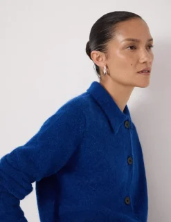 Wool Blend Collared Cardigan