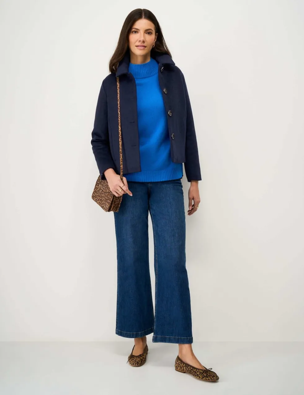 Wool Blend Collared Jacket