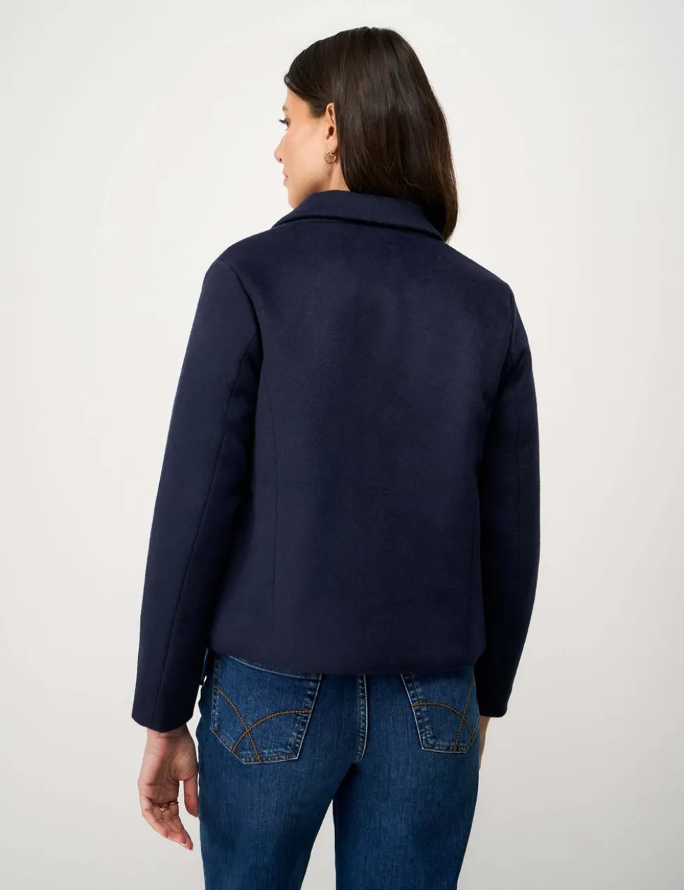 Wool Blend Collared Jacket