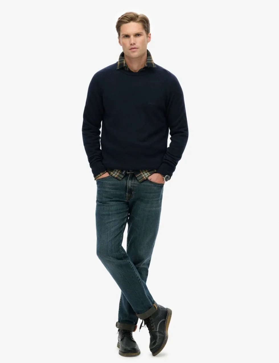 Wool Blend Crew Neck Jumper