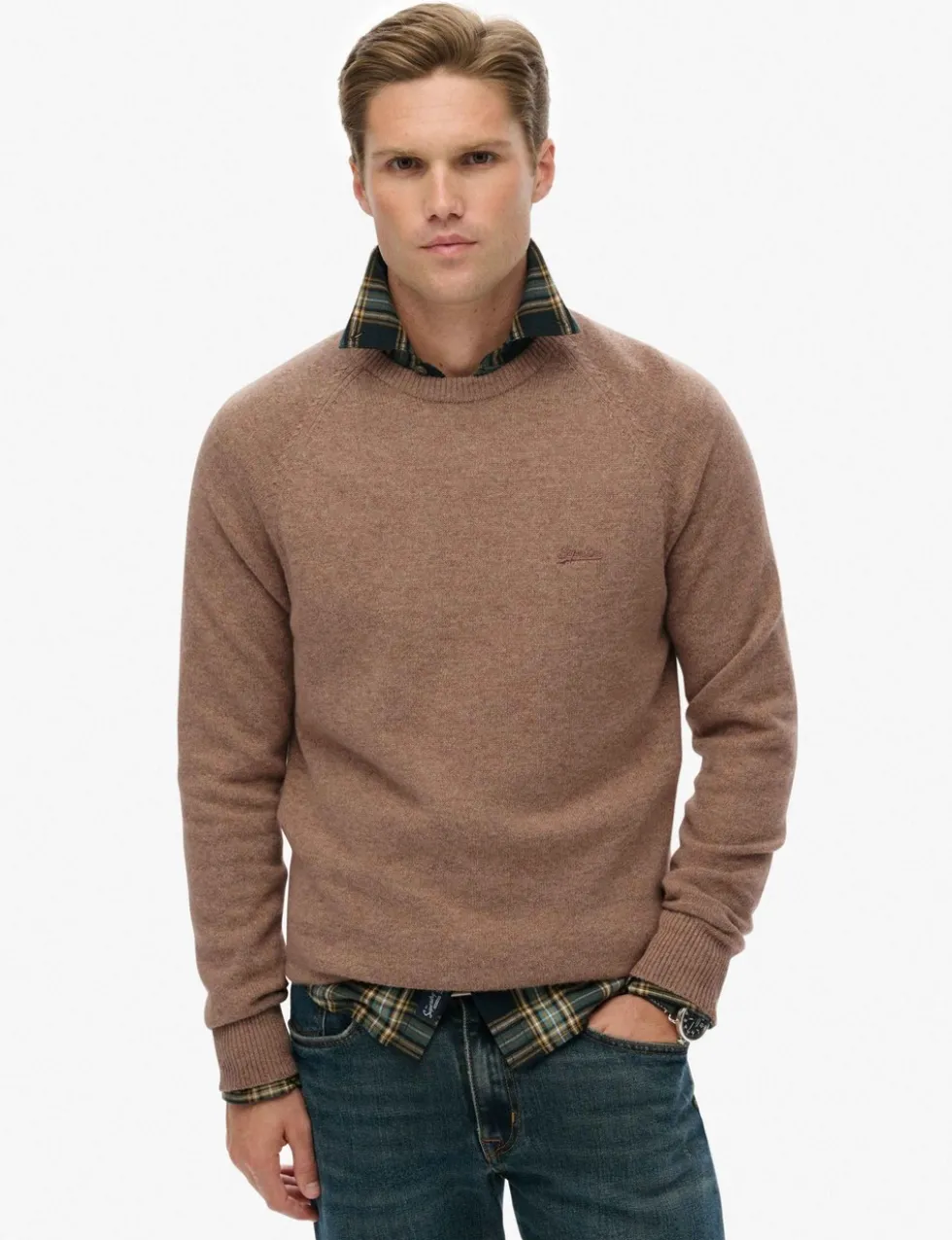 Wool Blend Crew Neck Jumper