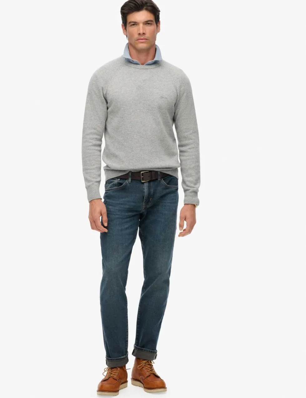 Wool Blend Crew Neck Jumper