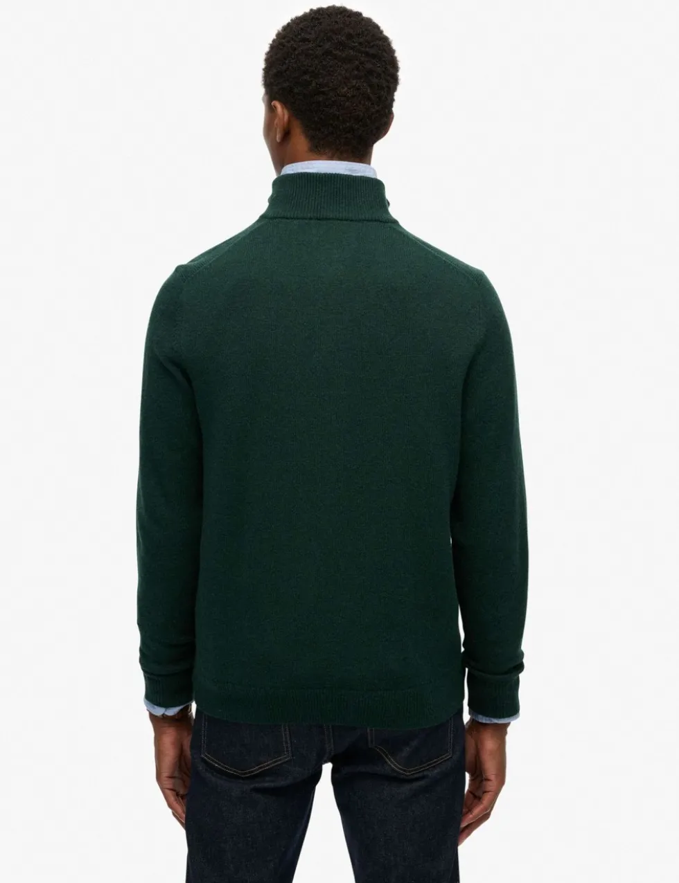 Wool Blend Half Zip Jumper