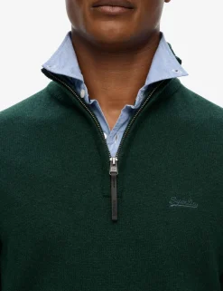 Wool Blend Half Zip Jumper