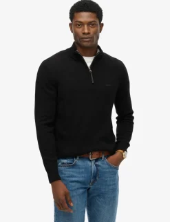 Wool Blend Half Zip Jumper