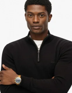 Wool Blend Half Zip Jumper