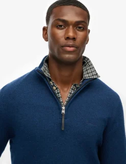 Wool Blend Half Zip Jumper