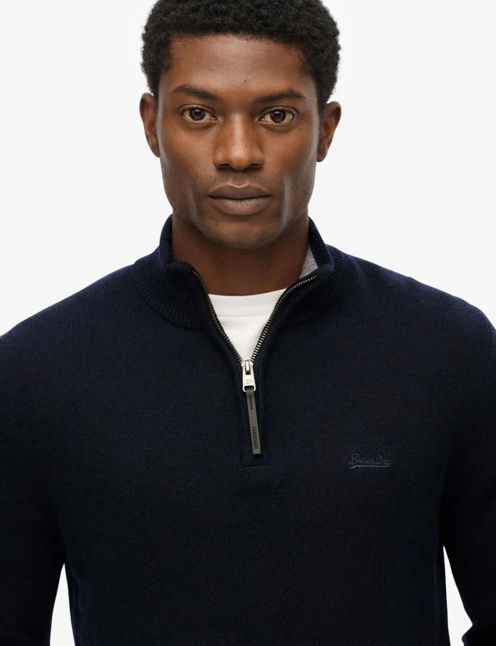 Wool Blend Half Zip Jumper