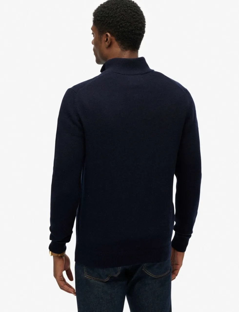 Wool Blend Half Zip Jumper