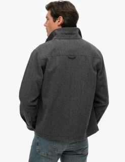 Wool Blend Herringbone Overshirt