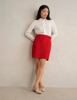 Wool Blend Mini A-Line Skirt