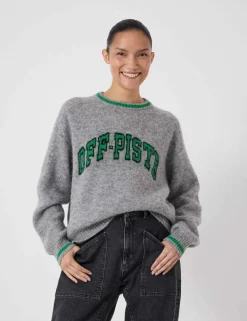 Wool Blend Off Piste Slogan Jumper