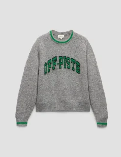 Wool Blend Off Piste Slogan Jumper