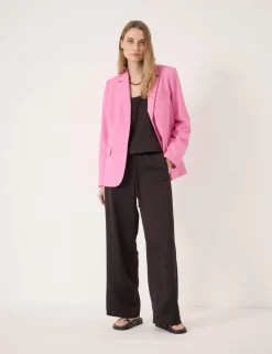 Wool Blend Relaxed Blazer