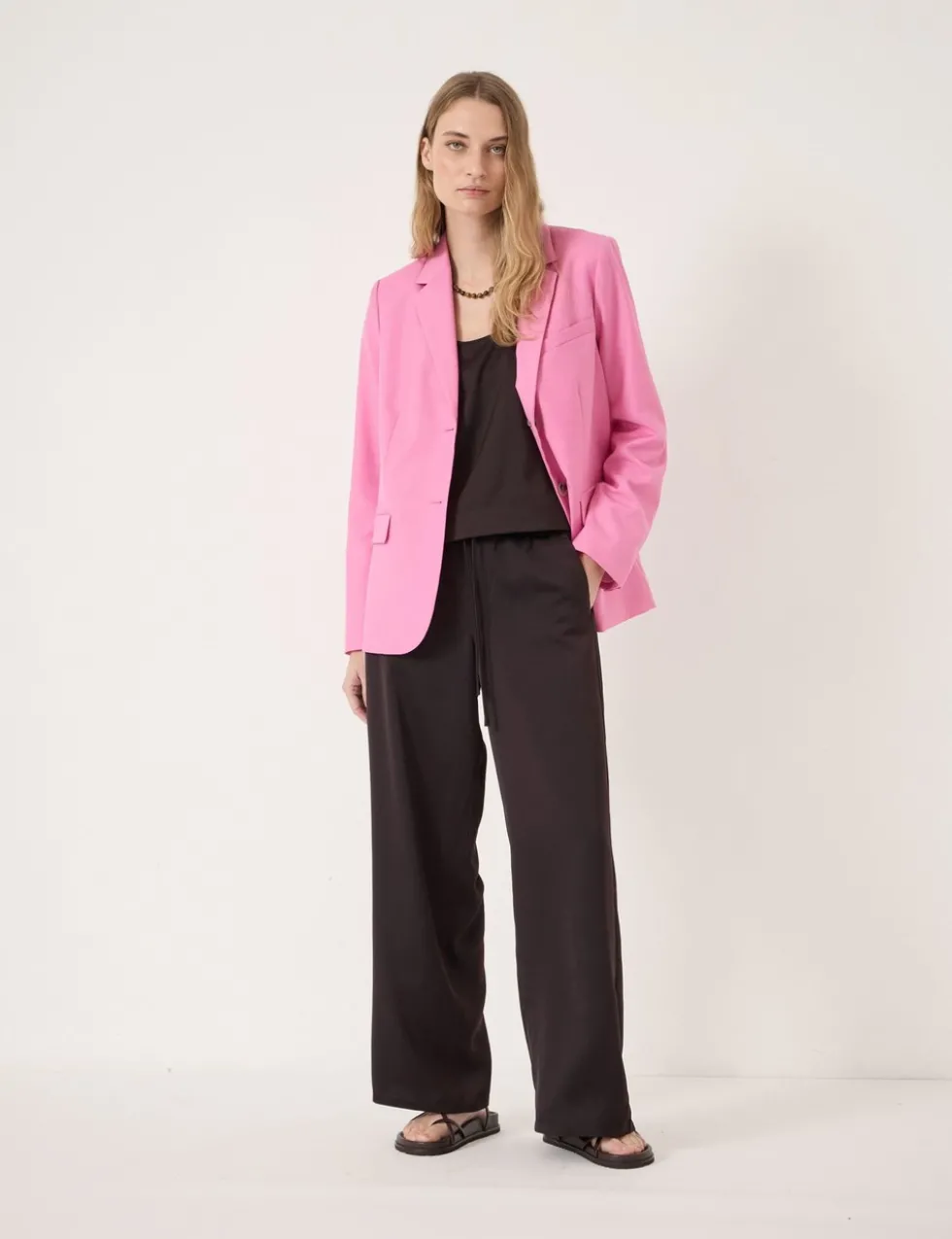 Wool Blend Relaxed Blazer