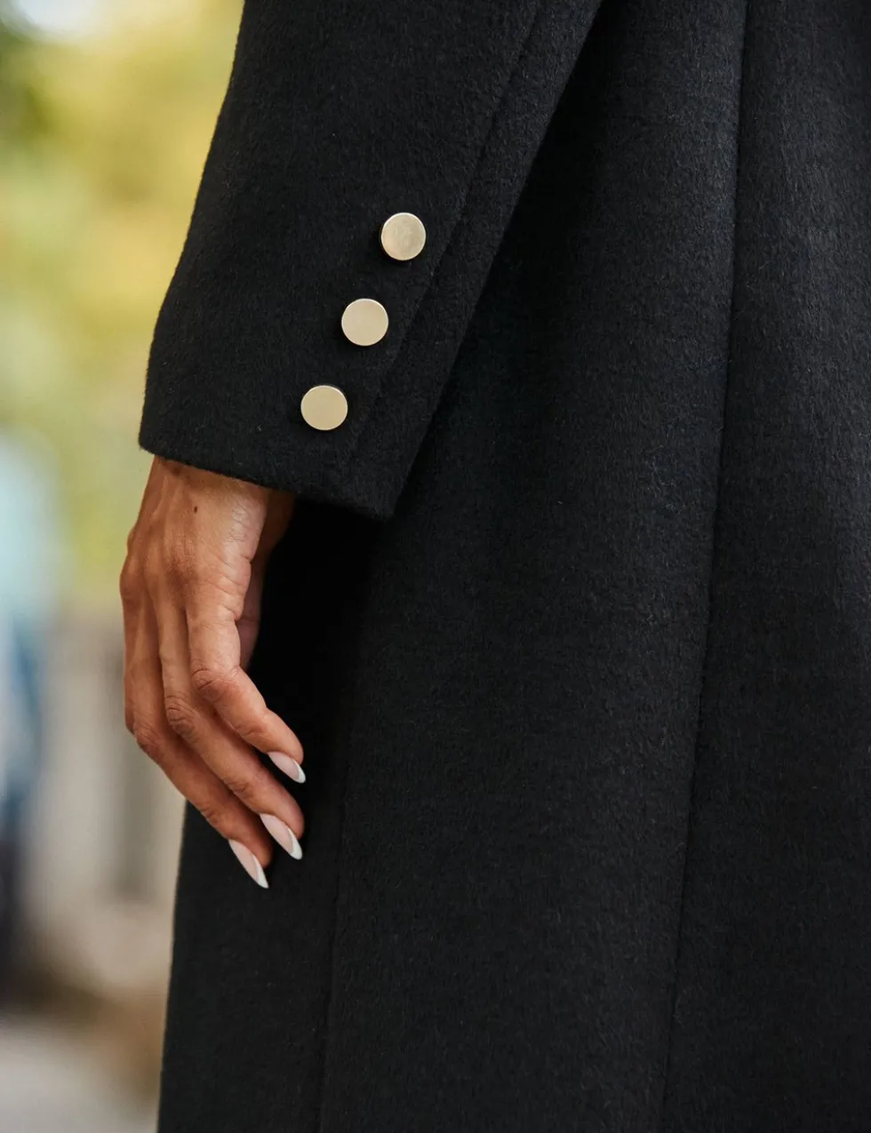 Wool Blend Tailored Coat