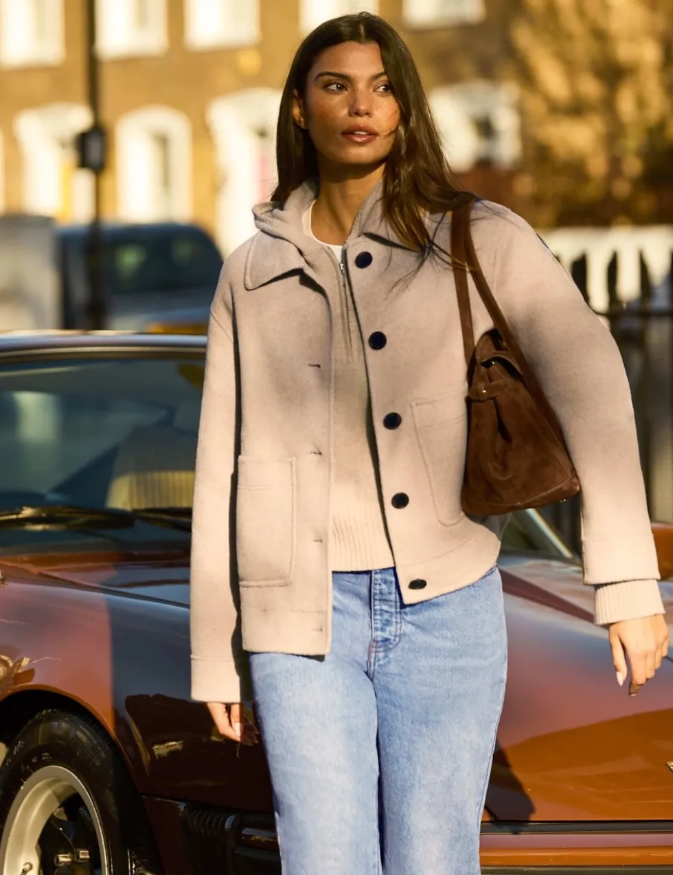 Wool Blend Utility Jacket