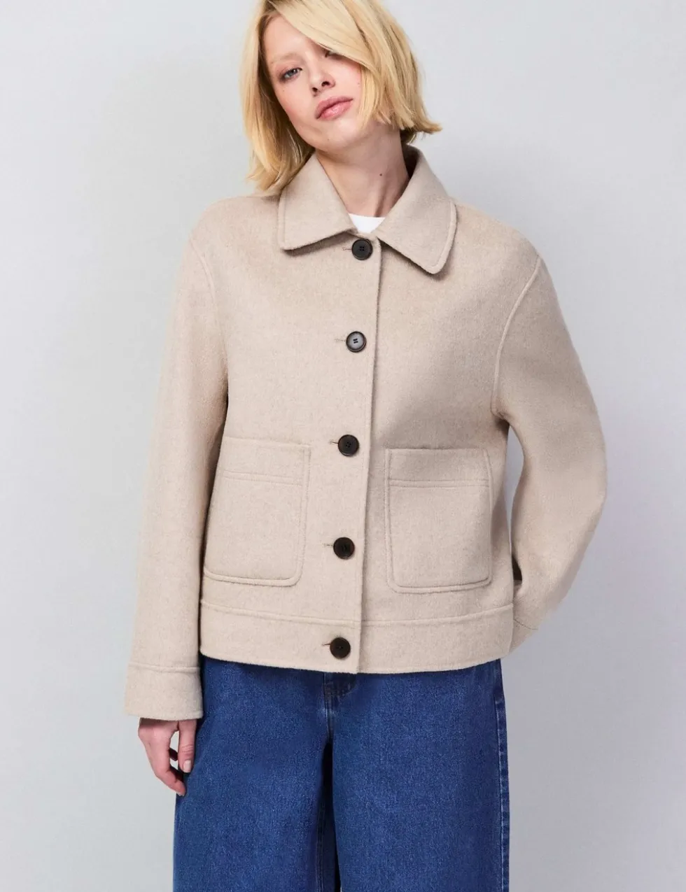 Wool Blend Utility Jacket