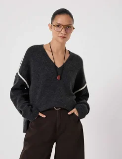 Wool Blend V-Neck Jumper