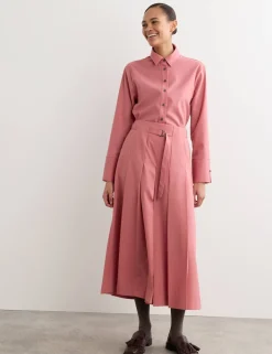 Wool Rich Belted Wide Leg Culottes