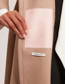 Wool Rich Belted Wrap Coat with Cashmere