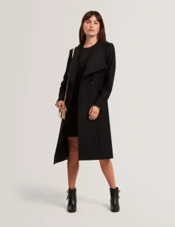 Wool Rich Belted Wrap Coat with Cashmere