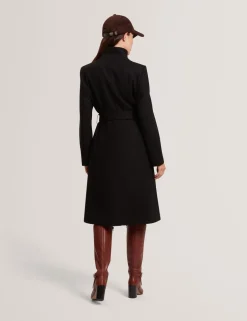 Wool Rich Belted Wrap Coat with Cashmere