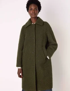 Wool Rich Boucle Trench Coat