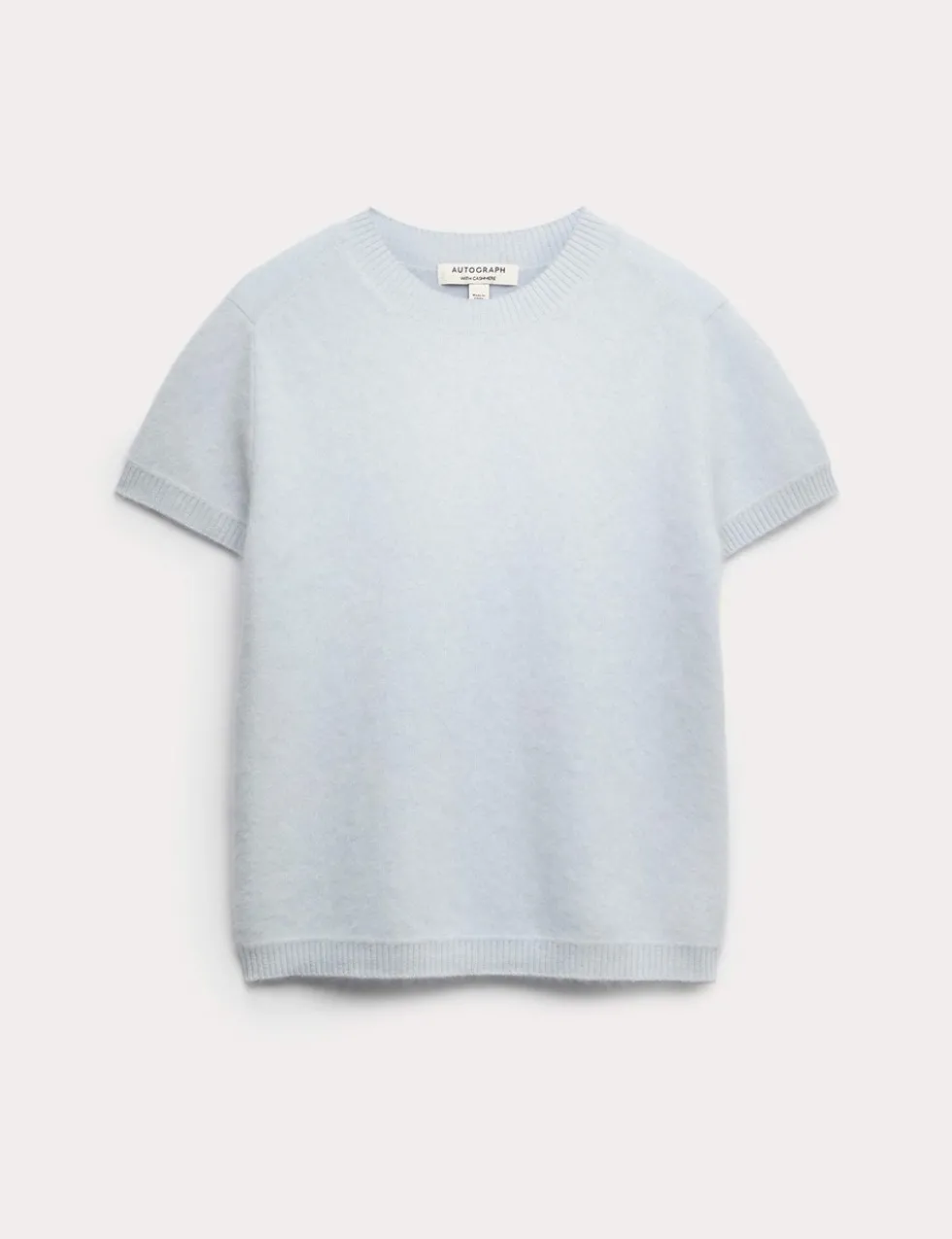 Wool Rich Brushed Knitted Top with Cashmere