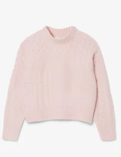 Wool Rich Cable Knit Roll Neck Jumper