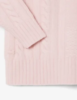 Wool Rich Cable Knit Roll Neck Jumper
