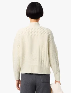 Wool Rich Cable Knit Roll Neck Jumper