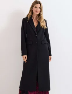 Wool Rich Collared Longline Coat