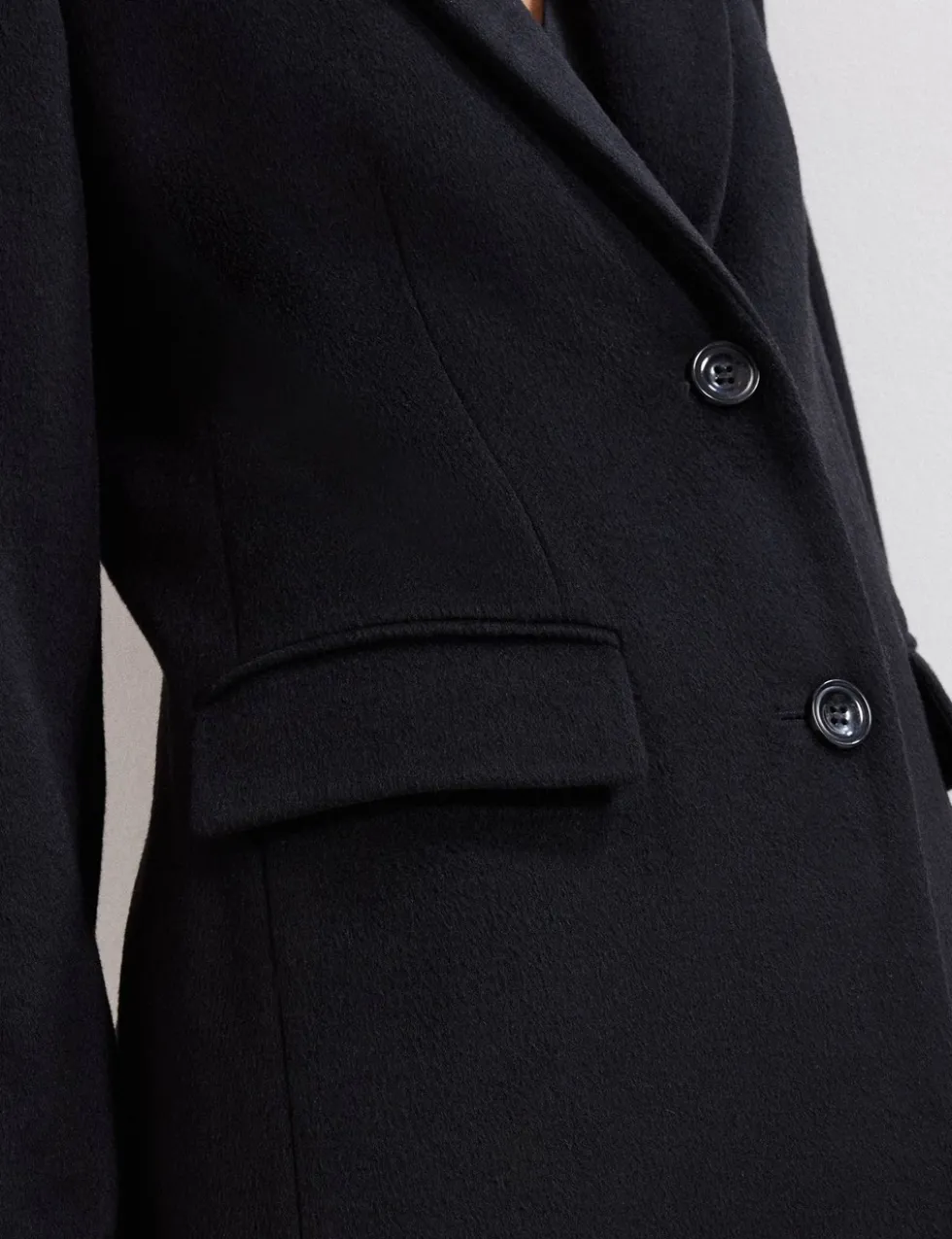 Wool Rich Collared Longline Coat
