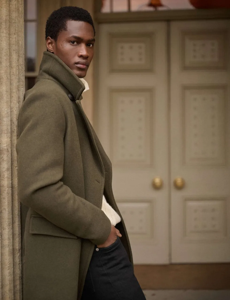 Wool Rich Double Breasted Trench Coat