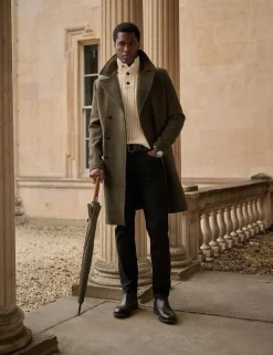 Wool Rich Double Breasted Trench Coat