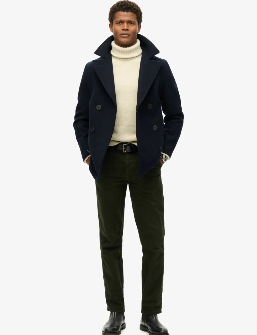 Wool Rich Revere 2 in 1 Peacoat